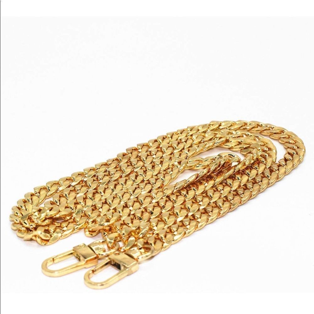 Gold Flat Chain Replacement crossbody Strap designer style upgrade
